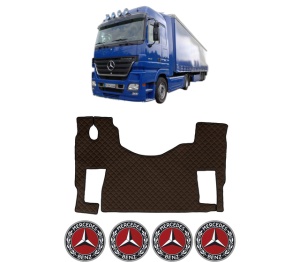 Covoras Camion Tir MERCEDES-BENZ ACTROS MP2 / MP3 din 2002-2009, Auto, 4x Stickere auto cu MERCEDES-BENZ