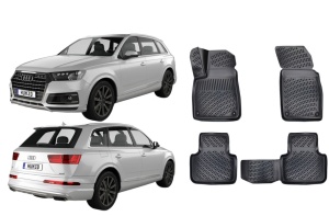 Covorase auto Audi Q7 II (Typ 4M) 2015-2024 set presuri tip tavita - Img 2
