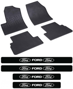 Covorase Ford Tourneo Connect I, Van, din 2002 - 2013, 5 locuri si set 4 stickere protectie praguri Ford accesorii pentru autoturismul tau - masina v3267