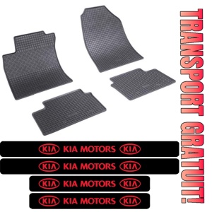 Covorase Kia ProCeed III, Hatchback, din 12.2018 - prezent si set 4 stickere protectie praguri Kia