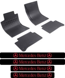 Covorase Mercedes Clasa E W211, Sedan, din 2002 - 02.2009, W210 si set 4 stickere protectie praguri Mercedes accesorii pentru autoturismul tau - masina v3263