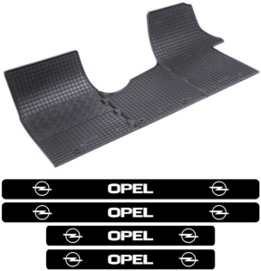 Covorase Opel Vivaro B, Van, din 09.2014 - 02.2019, 3 locuri si set 4 stickere protectie praguri Opel accesorii pentru autoturismul tau - masina v3867