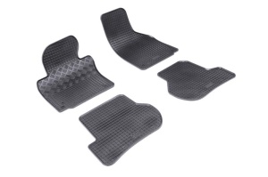 Covorase Volkswagen Scirocco III, Coupe, din 06.2008 - 2017 si set 4 stickere protectie praguri Volkswagen accesorii pentru autoturismul tau - masina v4166