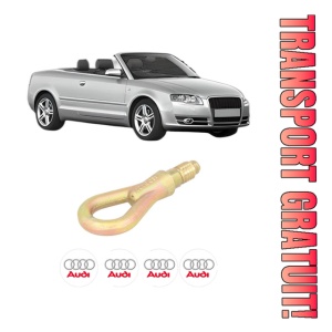 Cui carlig remorcare, tractare auto AUDI A4 B6 Convertible (8H7) din 2002-2005, Otel, Cri-Flo, 4 Stickere cu AUDI