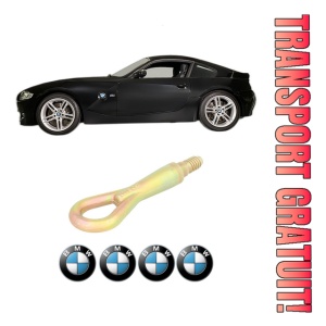 Cui carlig remorcare, tractare auto BMW Seria Z4 Coupe (E86) din 2006-2008, Otel, Cri-Flo, 4 Stickere cu BMW