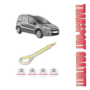 Cui carlig remorcare, tractare auto CITROEN BERLINGO MULTISPACE (B9) din 2008-2021, Otel, Cri-Flo, 4 Stickere cu CITROEN