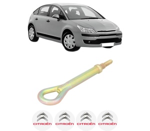Cui carlig remorcare, tractare auto CITROEN C4 I (LC_) din 2004-2011, Otel, Cri-Flo, 4 Stickere cu CITROEN - Img 2