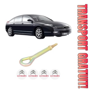 Cui carlig remorcare, tractare auto CITROEN C6 (TD_) din 2005-2012, Otel, Cri-Flo, 4 Stickere cu CITROEN