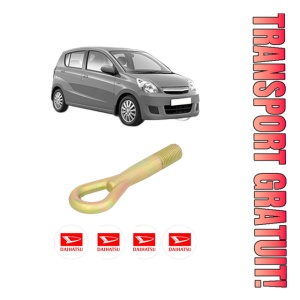 Cui carlig remorcare, tractare auto DAIHATSU CUORE VII (L275_, L285_, L276_) din 2007, Otel, Cri-Flo, 4 Stickere cu DAIHATSU
