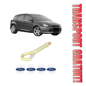 Cui carlig remorcare, tractare auto FORD FOCUS III din 2010-2020, Otel, Cri-Flo, 4 Stickere cu FORD