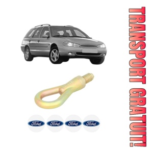 Cui carlig remorcare, tractare auto FORD MONDEO II Turnier (BNP) din 1996-2000, Otel, Cri-Flo, 4 Stickere cu FORD