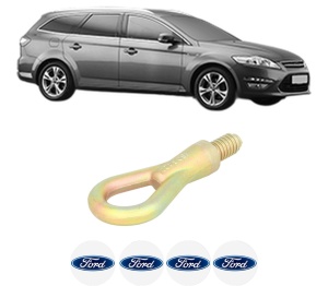 Cui carlig remorcare, tractare auto FORD MONDEO IV Van din 2013-2014, Otel, Cri-Flo, 4 Stickere cu FORD - Img 2