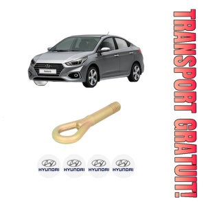 Cui carlig remorcare, tractare auto HYUNDAI SOLARIS Saloon (HCR, HCI) din 2017, Otel, Cri-Flo, 4 Stickere cu HYUNDAI