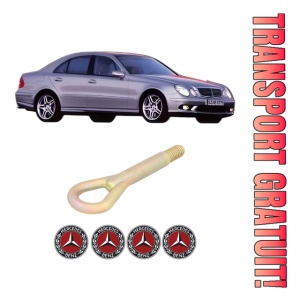 Cui carlig remorcare, tractare auto MERCEDES-BENZ E-CLASS (W211) din 2002-2008, Otel, Cri-Flo, 4 Stickere cu MERCEDES-BENZ