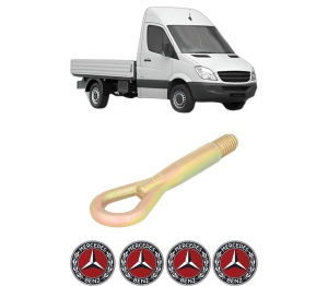 Cui carlig remorcare, tractare auto MERCEDES-BENZ SPRINTER 3,5-t Platform/Chassis (B906) din 2006-2018, Otel, Cri-Flo, 4 Stickere cu MERCEDES-BENZ - Img 2
