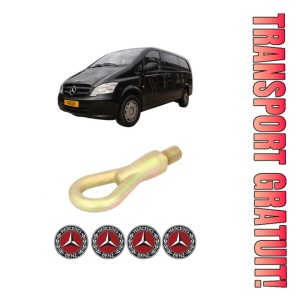 Cui carlig remorcare, tractare auto MERCEDES-BENZ VITO / MIXTO Van (W639) din 2003-2012, Otel, Cri-Flo, 4 Stickere cu MERCEDES-BENZ