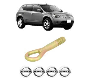 Cui carlig remorcare, tractare auto NISSAN MURANO I (Z50) din 2003-2008, Otel, Cri-Flo, 4 Stickere cu NISSAN - Img 2