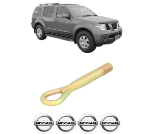 Cui carlig remorcare, tractare auto NISSAN PATHFINDER IV (R52) din 2013, Otel, Cri-Flo, 4 Stickere cu NISSAN - Img 2