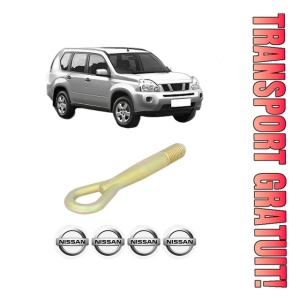 Cui carlig remorcare, tractare auto NISSAN X-TRAIL II (T31) din 2007-2014, Otel, Cri-Flo, 4 Stickere cu NISSAN