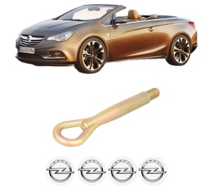 Cui carlig remorcare, tractare auto OPEL CASCADA (W13) din 2013-2019, Otel, Cri-Flo, 4 Stickere cu OPEL - Img 2
