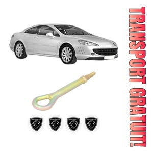 Cui carlig remorcare, tractare auto PEUGEOT 407 Coupe (6C_) din 2009, Otel, Cri-Flo, 4 Stickere cu PEUGEOT