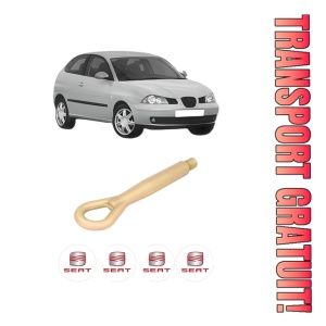 Cui carlig remorcare, tractare auto SEAT IBIZA III (6L1) din 2002-2009, Otel, Cri-Flo, 4 Stickere cu SEAT