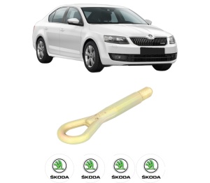 Cui carlig remorcare, tractare auto SKODA Octavia III (5E3, NL3, NR3) din 2012-2020, Otel, Cri-Flo, 4 Stickere cu SKODA - Img 2