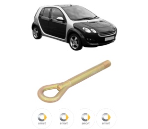 Cui carlig remorcare, tractare auto SMART FORFOUR (454) din 2004-2006, Otel, Cri-Flo, 4 Stickere cu SMART - Img 2