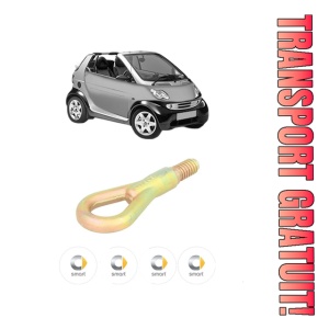 Cui carlig remorcare, tractare auto SMART FORTWO Cabrio (450) din 2004-2007, Otel, Cri-Flo, 4 Stickere cu SMART