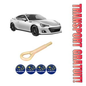 Cui carlig remorcare, tractare auto SUBARU BRZ (ZC6) din 2012, Otel, Cri-Flo, 4 Stickere cu SUBARU