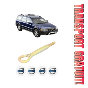 Cui carlig remorcare, tractare auto VOLVO XC70 II (136) din 2008-2016, Otel, Cri-Flo, 4 Stickere cu VOLVO