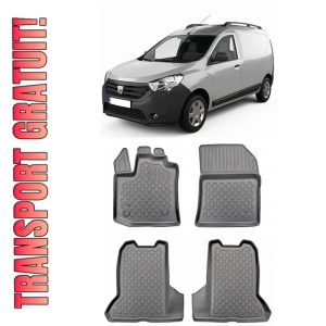 Dacia Dokker, Van, Din 11.2012 - Prezent , Set Covorase Auto Tip Tavita Premium 3D, din cauciuc