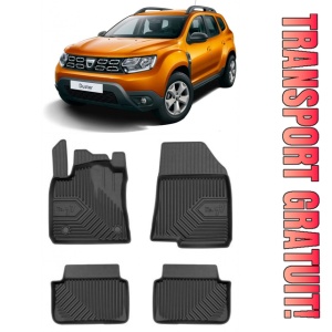 Dacia Duster II Din 01.2018 - Prezent, Suv , Set Covorase Auto Tip Tavita Premium 3D, din cauciuc