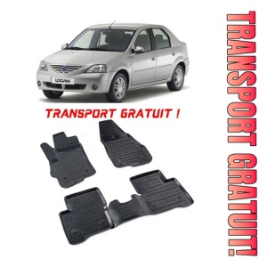 Dacia Logan I 2004-2012 Set 2 Covorase Auto (Fata) Cauciuc Tip tavita Premium Line 3D - Transport Gratuit!