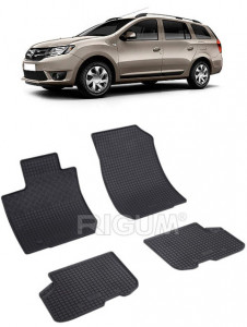 Dacia Logan II, Combi, fabricat din 09.2013 - 12.2020, 5 Locuri, set covorase auto dedicate, din cauciuc 100% Premium accesorii pentru autoturismul tau - masina v155403