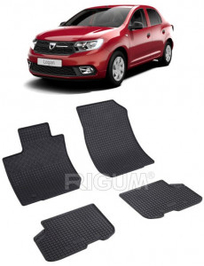Dacia Logan II, Sedan, fabricat din 03.2013 - 12.2020, 5 Locuri, set covorase auto dedicate, din cauciuc 100% Premium accesorii pentru autoturismul tau - masina v160612