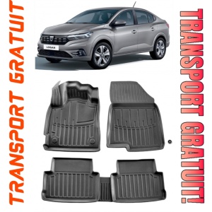 Dacia Logan III (2020-2025) Set Covorase auto tip tavita din cauciuc Premium Umbrella