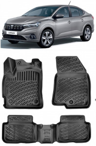 Dacia Logan III Sedan 2020- Set Covorase Auto Cauciuc Premium Umbrella accesorii pentru autoturismul tau - masina v149633