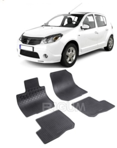 Dacia Sandero fabricat din 2007 - 2013, set covorase auto dedicate, din cauciuc 100% Premium - Img 2