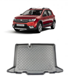 Dacia Sandero III Hatchback din 01.2021 - Prezent, Tavita Pentru Portbagaj Lux Premium Dedicata, Portbagaj Inferior Fara Podea Variabila Pe Inaltime *1 accesorii pentru autoturismul tau - masina v190823