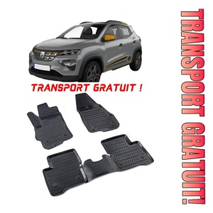 Dacia Spring Electric 2022-2025 Set 4 covorase auto din cauciuc tip tavita premium line 3D - Transport Gratuit!