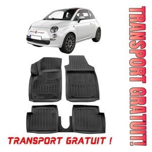 Fiat 500 (2007 - 2025 ) Set covorase auto cauciuc G.Modern Line 3D transport gratuit