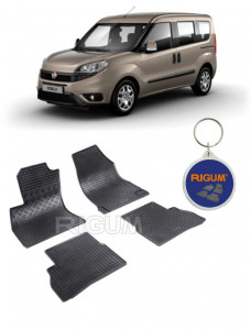 Fiat Doblo II, Van, fabricat din 2010 - Prezent, 5 Locuri, set covorase auto dedicate, din cauciuc 100% Premium accesorii pentru autoturismul tau - masina v159796