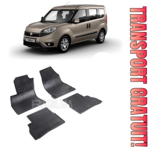 Fiat Doblo II, Van, fabricat din 2010 - Prezent, 5 Locuri, set covorase auto dedicate, din cauciuc 100% Premium