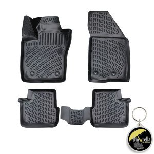 Fiat Egea 2015- Set 4 covorase auto din cauciuc tip tavita premium line 3D accesorii pentru autoturismul tau - masina v242746