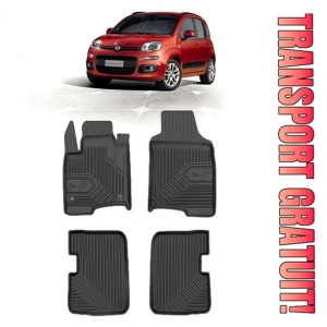 Fiat Panda III Din 03.2012 - Prezent, Hatchback , Set Covorase Auto Tip Tavita Premium 3D, din cauciuc