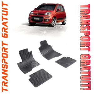 Fiat Panda III, Hatchback, fabricat din 03.2012 - Prezent, set covorase auto dedicate, din cauciuc 100% Premium