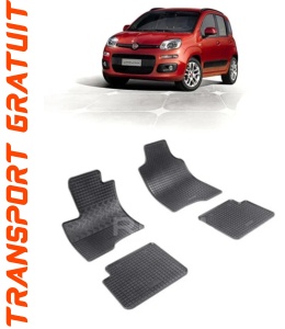 Fiat Panda III, Hatchback, fabricat din 03.2012 - Prezent, set covorase auto dedicate, din cauciuc 100% Premium accesorii pentru autoturismul tau - masina v155280