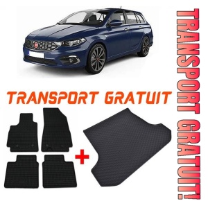 Fiat Tipo Combi din 02.2017 - Prezent, Set Covorase + tavita portbagaj auto Portbagaj Inferior *2