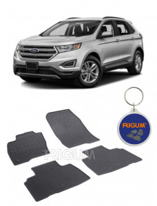 Ford Edge II, Suv, fabricat din 05.2016 - Prezent, set covorase auto dedicate, din cauciuc 100% Premium accesorii pentru autoturismul tau - masina v159701